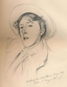 Portrait sketch of Miss Violet Paget (Vernon Lee) c1881. Artist: John Singer Sargent
