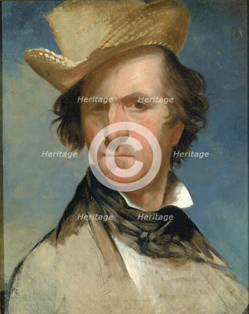 (Portrait Sketch of an Actor), ca. 1830. Creator: Unknown.