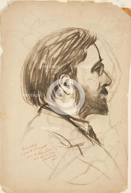 Portrait Sketch of Louis M. Eilshemius, 1903. Creator: Robert Lindner.
