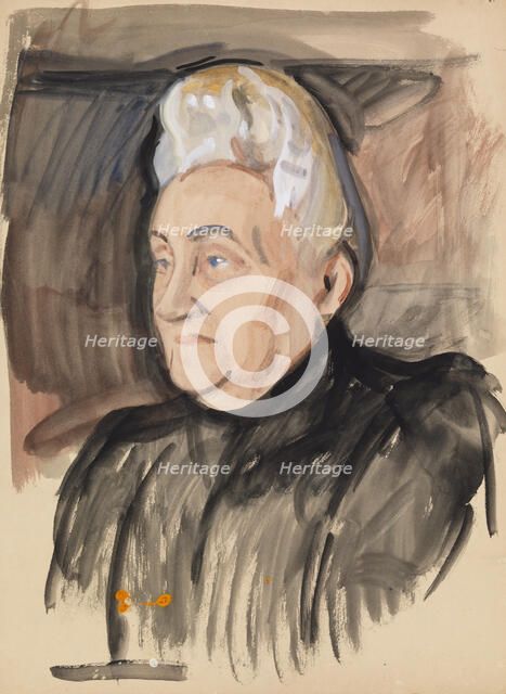 Portrait sketch, c1910s. Creator: Verner Thome.