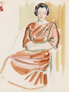 Portrait sketch, c1910s. Creator: Verner Thome