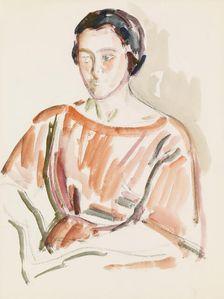 Portrait sketch, c1910s. Creator: Verner Thome