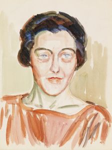 Portrait sketch, c1910s. Creator: Verner Thome