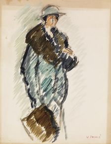 Portrait sketch, c1910s. Creator: Verner Thome