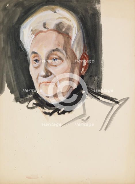 Portrait sketch, c1910s. Creator: Verner Thome.