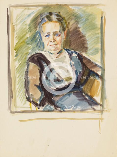 Portrait sketch, c1910s. Creator: Verner Thome.