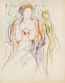 Portrait sketch, c1910s. Creator: Verner Thome