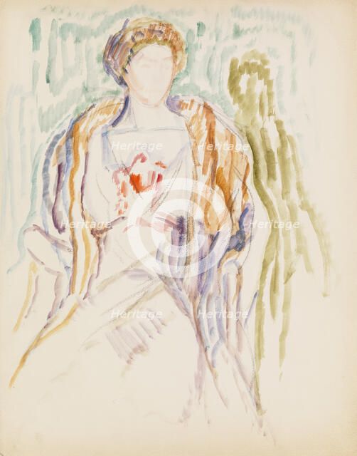 Portrait sketch, c1910s. Creator: Verner Thome.