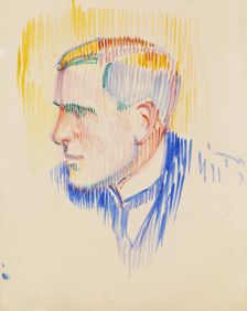 Portrait sketch, Emil Jankes, c1910s. Creator: Verner Thome