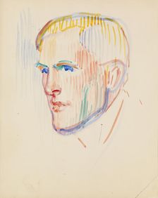 Portrait sketch, Emil Jankes, c1910s. Creator: Verner Thome