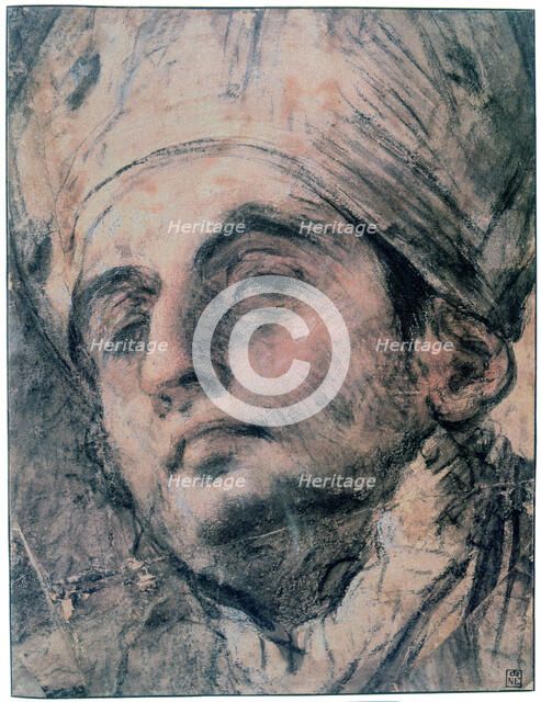 'Portrait Study', c1676-1727. Artist: Giovanni Antonio Pellegrini