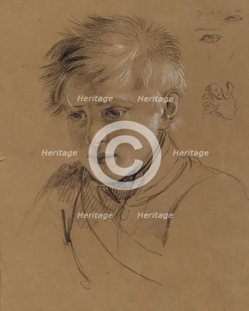 Portrait study for "Archduke Karl with his staff in the Battle of Aspern", before 1817. Creator: Johann Peter Krafft.