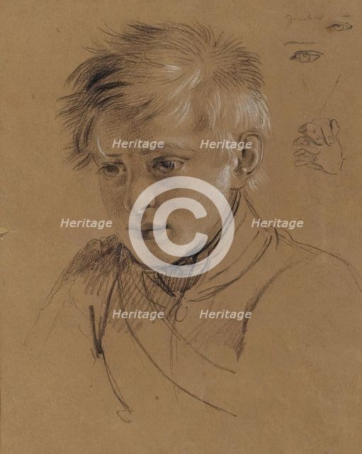 Portrait study for "Archduke Karl with his staff in the Battle of Aspern", before 1817. Creator: Johann Peter Krafft.