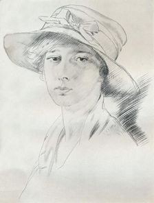 Portrait study in pencil c20th century (1932). Artist: William Newenham Montague Orpen