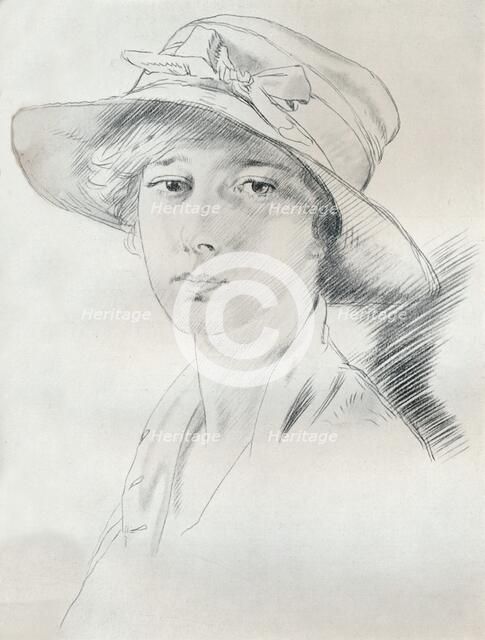 'Portrait study in pencil', c20th century (1932). Artist: William Newenham Montague Orpen.