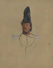 Portrait study of Captain T.S. Nabal, 1819-1860. Creator: Nicolaas Pieneman