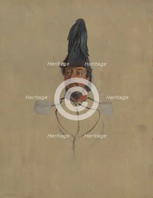 Portrait study of Captain T.S. Nabal, 1819-1860.  Creator: Nicolaas Pieneman.