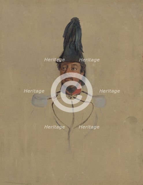 Portrait study of Captain T.S. Nabal, 1819-1860.  Creator: Nicolaas Pieneman.