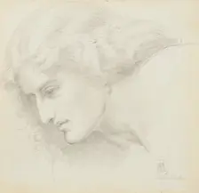Portrait Study Of A Woman, 1860. Creator: Sir William Blake Richmond