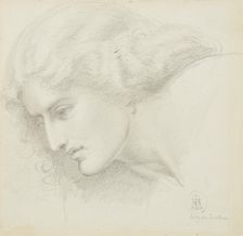 Portrait Study Of A Woman, 1860. Creator: Sir William Blake Richmond