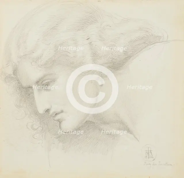 Portrait Study Of A Woman, 1860. Creator: Sir William Blake Richmond.