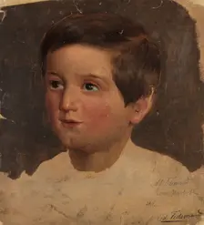 Portrait Study of a Boy, 1842. Creator: Adolph Tidemand