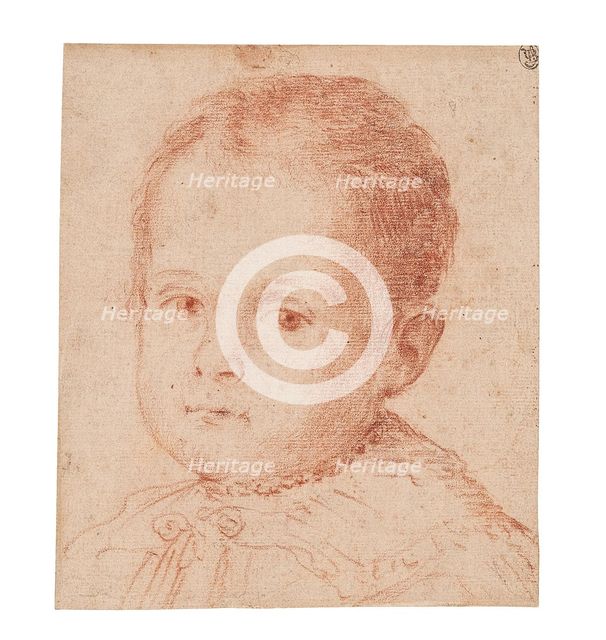Portrait study of a child with a pearl necklace. Creator: Fontana, Lavinia (1552-1614).