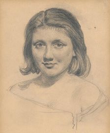 Portrait study of a model, around 1925. Creator: Ivan Zabota