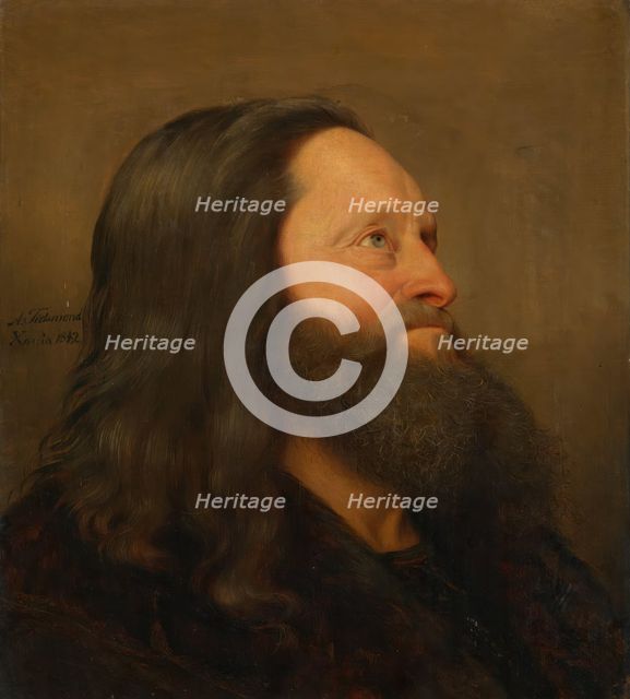 Portrait Study of an old Man, 1842. Creator: Adolph Tidemand.