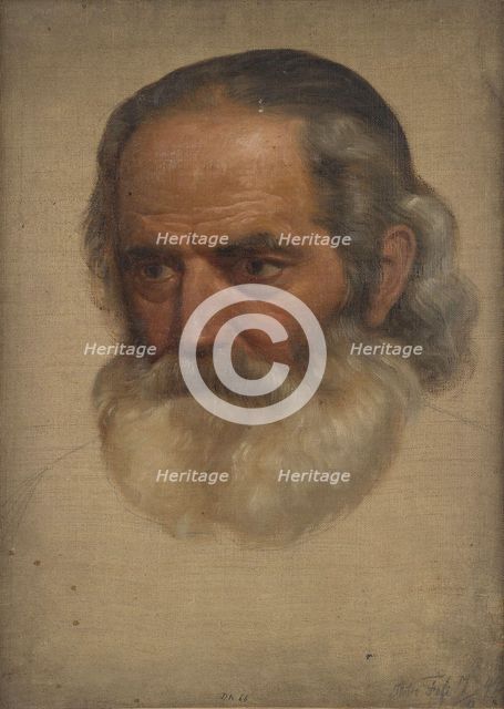 Portrait Study of an old Man, 1842. Creator: Adolph Tidemand.