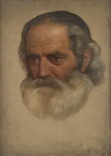 Portrait Study of an old Man, 1842. Creator: Adolph Tidemand