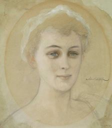 Portrait Study of Baroness Naomi (Emi) de la Chapelle, 1893. Creator: Albert Edelfelt