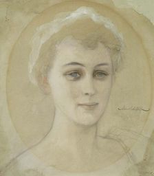 Portrait Study of Baroness Naomi (Emi) de la Chapelle, 1893. Creator: Albert Edelfelt