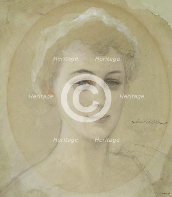 Portrait Study of Baroness Naomi (Emi) de la Chapelle, 1893. Creator: Albert Edelfelt.