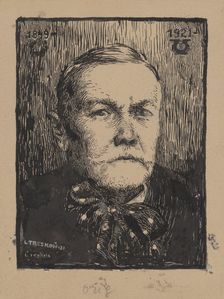 Portrait study of P.O.Hviezdoslav, 1921. Creator: Ladislav Treskon