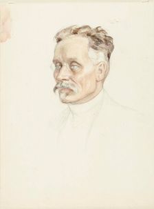 Portrait Study of Professor J. W. Runeberg, Face, c1902. Creator: Albert Edelfelt