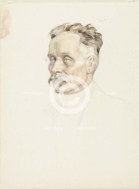 Portrait Study of Professor J. W. Runeberg, Face, c1902. Creator: Albert Edelfelt.
