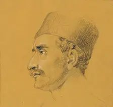 Portrait study of the "Sailout of Nicholas Zriny in front of the Szigeth Fortress", before 1825. Creator: Johann Peter Krafft