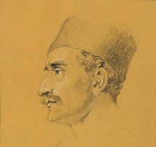 Portrait study of the "Sailout of Nicholas Zriny in front of the Szigeth Fortress", before 1825. Creator: Johann Peter Krafft