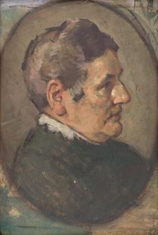 Portrait Study - Oval, around 1910. Creator: Milan Thomka Mitrovsky