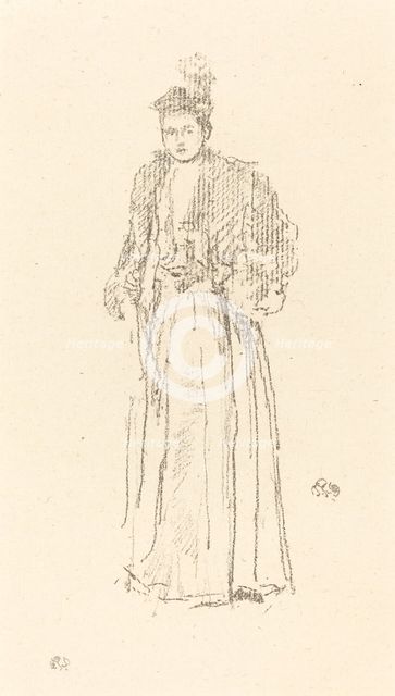 Portrait Study: Miss Charlotte R. Williams, 1892. Creator: James Abbott McNeill Whistler.