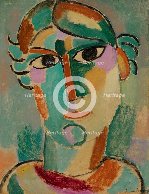 Portrait (Portrait of Toni), c1915. Creator: Javlensky, Alexei, von (1864-1941).