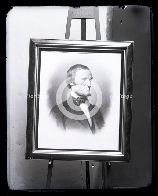 Portrait Painting of Fielding Bradford Meek (1817-1876), 1880s. Creator: United States National Museum Photographic Laboratory.