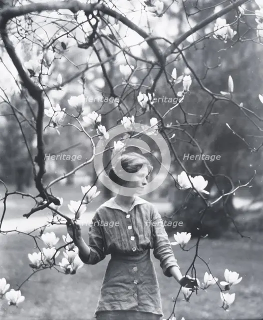 Portrait photograph of Edna St. Vincent Millay, 1914. Creator: Arnold Genthe.