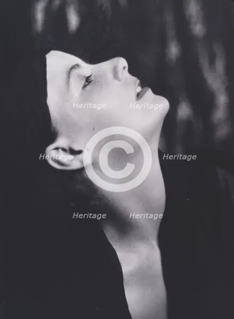 Portrait photograph of Greta Garbo, 1925 July. Creator: Arnold Genthe.