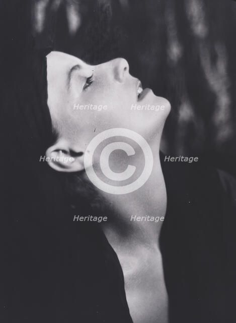 Portrait photograph of Greta Garbo, 1925 July. Creator: Arnold Genthe.