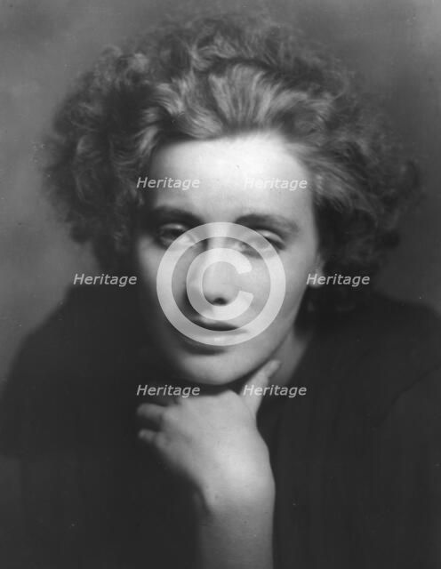 Portrait photograph of Greta Garbo, 1925 July. Creator: Arnold Genthe.