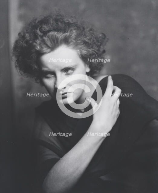 Portrait photograph of Greta Garbo, 1925 July. Creator: Arnold Genthe.
