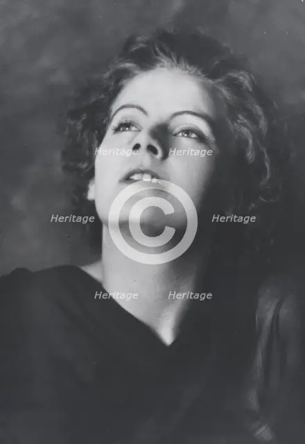 Portrait photograph of Greta Garbo, 1925 July. Creator: Arnold Genthe.
