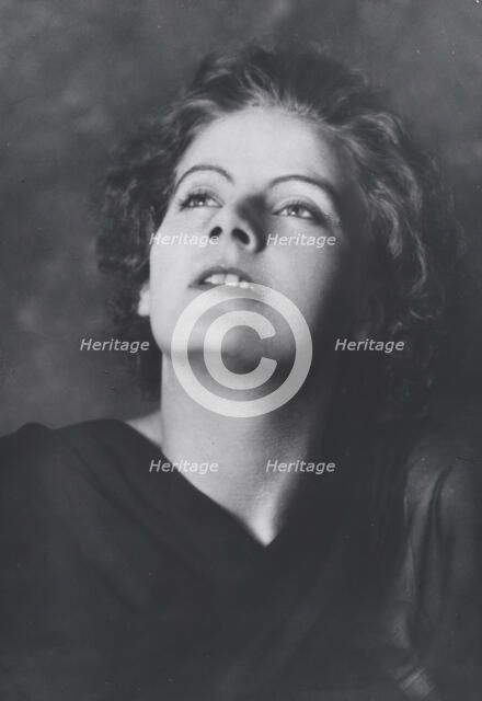 Portrait photograph of Greta Garbo, 1925 July. Creator: Arnold Genthe.